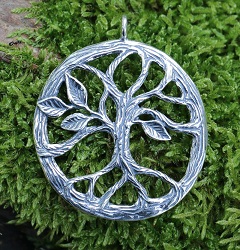 Yggdrasil - drzewo świata. Duży talizman ze srebra pr. 925