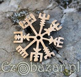Vegvisir - runiczny amulet ochronny. Brąz, rękodzieło