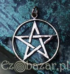 Pentagram - talizman z rzemykiem. Brąz