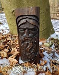 Thor - nordycki bóg. Figurka z drewna.
